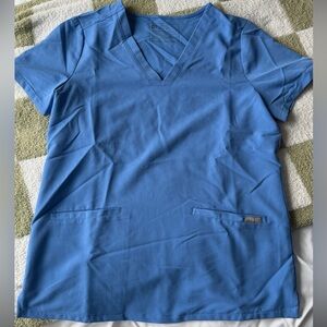 Figs Ceil Blue Casma Top